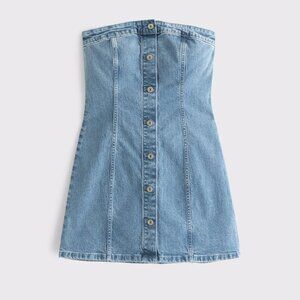 Abercrombie Mini Strapless Denim Dress XS Petitie